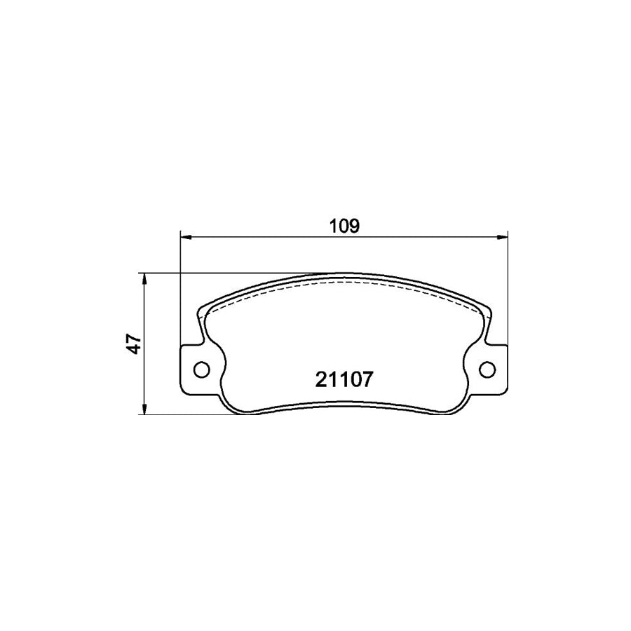 Hella 8DB 355 019 061 Brake Pad Set Prepared For Wear Indicator