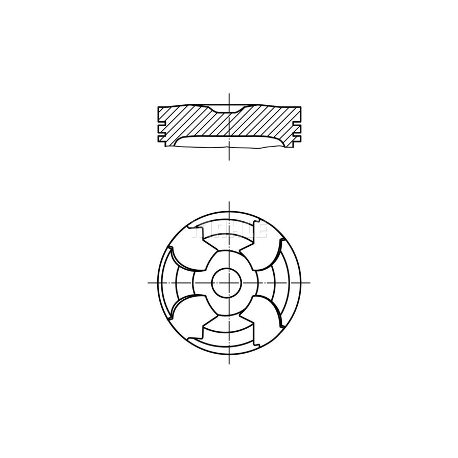 MAHLE ORIGINAL 002 30 01 Piston 87,5 mm, with piston ring carrier