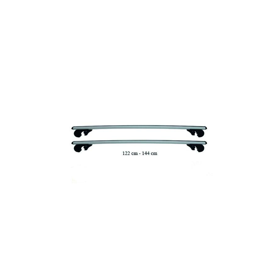 RUUUD CROSSB-XXL Roof bars for open roof rails, 122-144 cm, 75 kg, ABS (Acrylonitrile-Butadiene-Styrene Copolymerisate), Aluminium