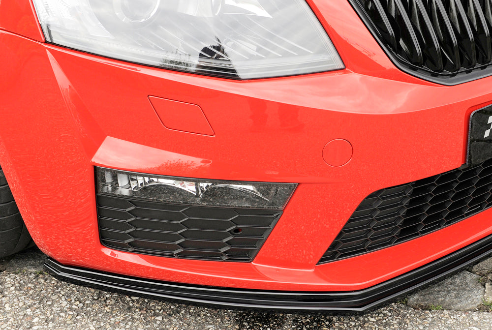 Rieger 00088106 Skoda 5E Octavia RS Front Splitter - Glossy Black