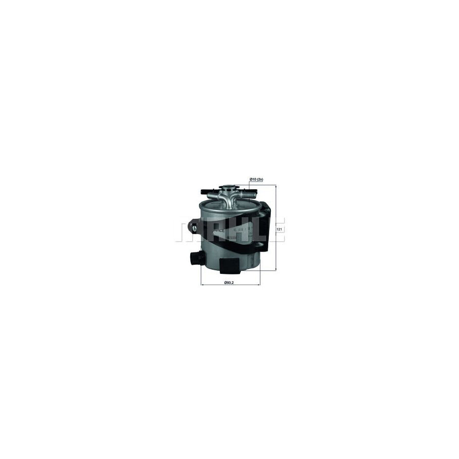 MAHLE ORIGINAL KLH 44/17 Fuel filter for RENAULT MEGANE In-Line Filter, with holder
