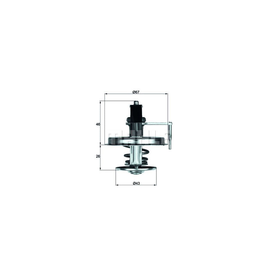 MAHLE ORIGINAL TX 22 84D Engine thermostat Opening Temperature: 84°C, with seal