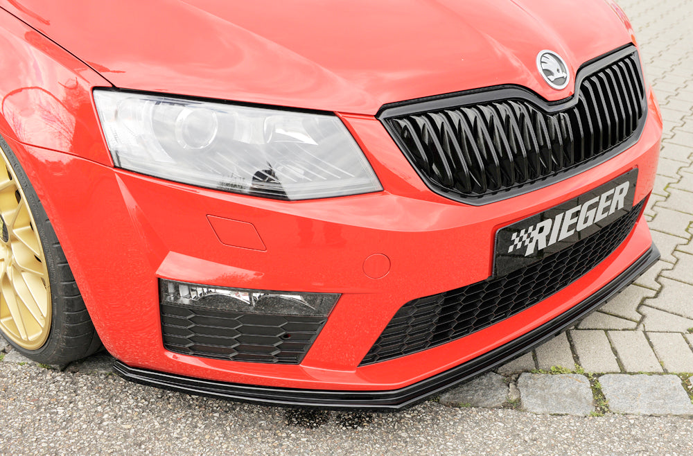 Rieger 00088106 Skoda 5E Octavia RS Front Splitter - Glossy Black