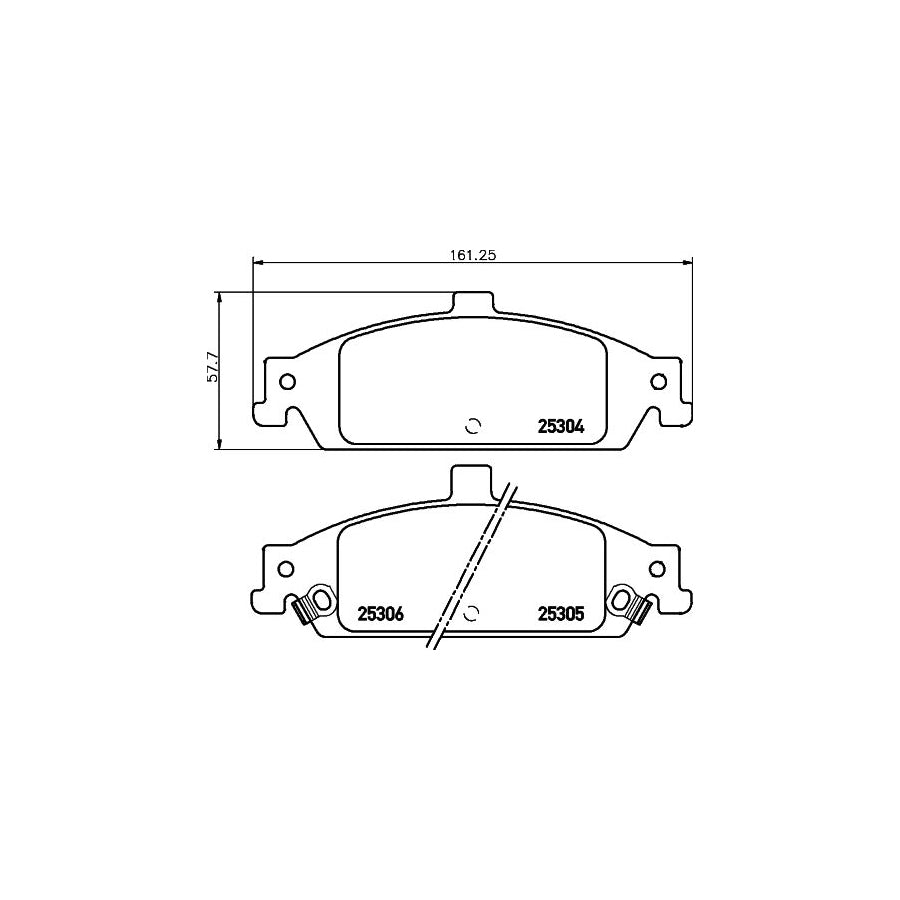 Hella 8DB 355 020 911 Brake Pad Set With Acoustic Wear Warning