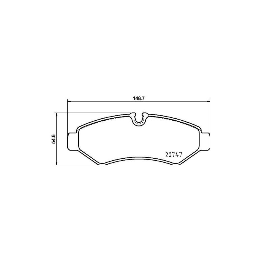 Hella 8DB 355 036 861 Brake Pad Set Suitable For Mercedes Benz Sprinter Prepared For Wear Indicator