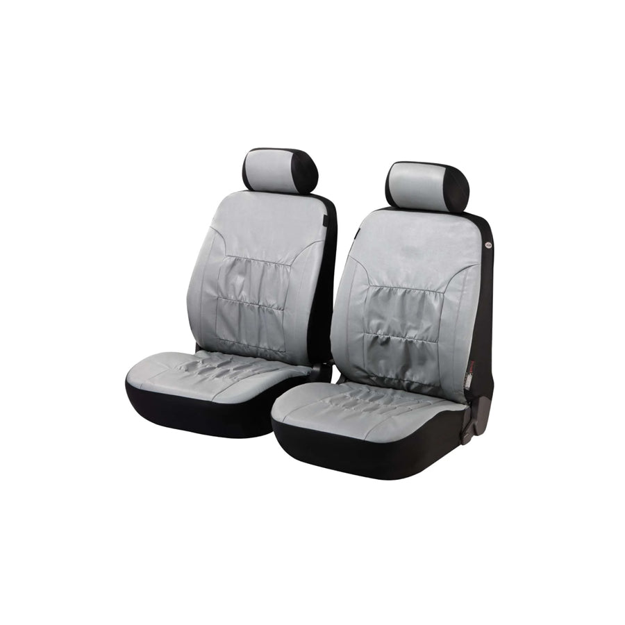 WALSER Nappa Touch 11941 Car seat cover Silver, Polyester, PVC, Front
