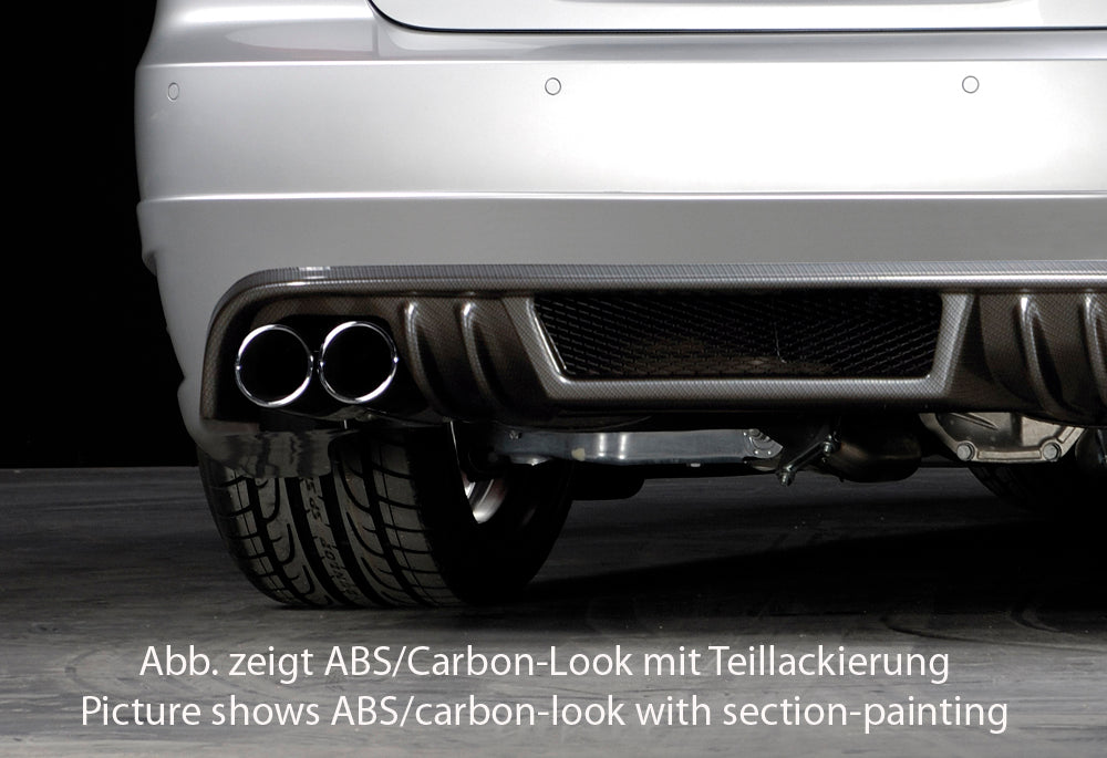 Rieger 00099569 BMW 3 Series E92 E93 Rear Diffuser for Twin Tailpipe Left & Right - Carbon-Look