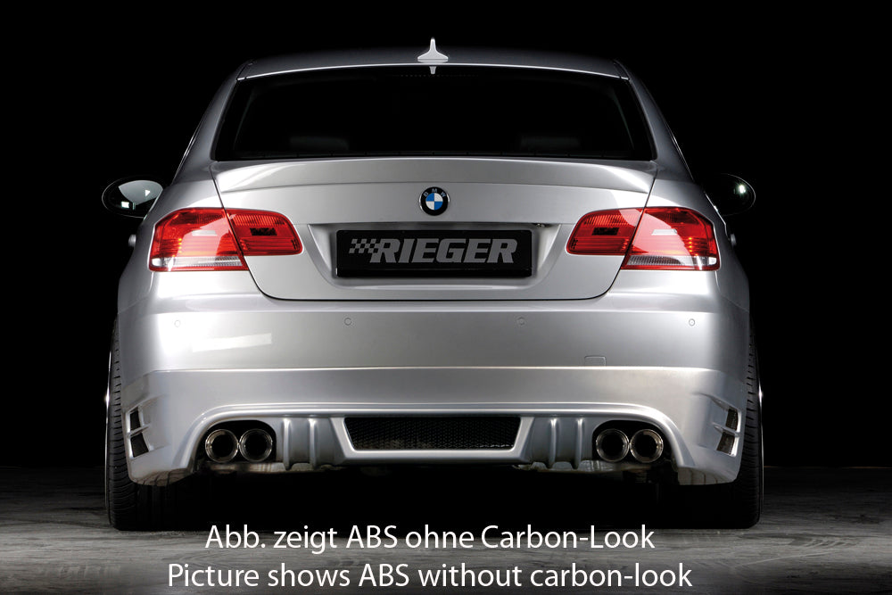 Rieger 00099569 BMW 3 Series E92 E93 Rear Diffuser for Twin Tailpipe Left & Right - Carbon-Look