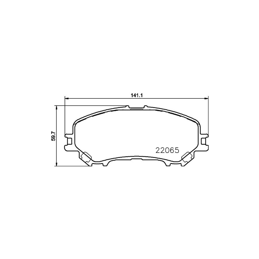 Hella 8DB 355 021 691 Brake Pad Set With Acoustic Wear Warning With Accessories