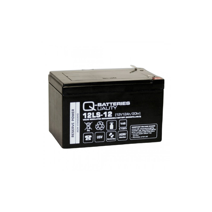 Q-Batteries 12LS12 F2 12V 12Ah lead fleece battery / AGM VRLA with VdS