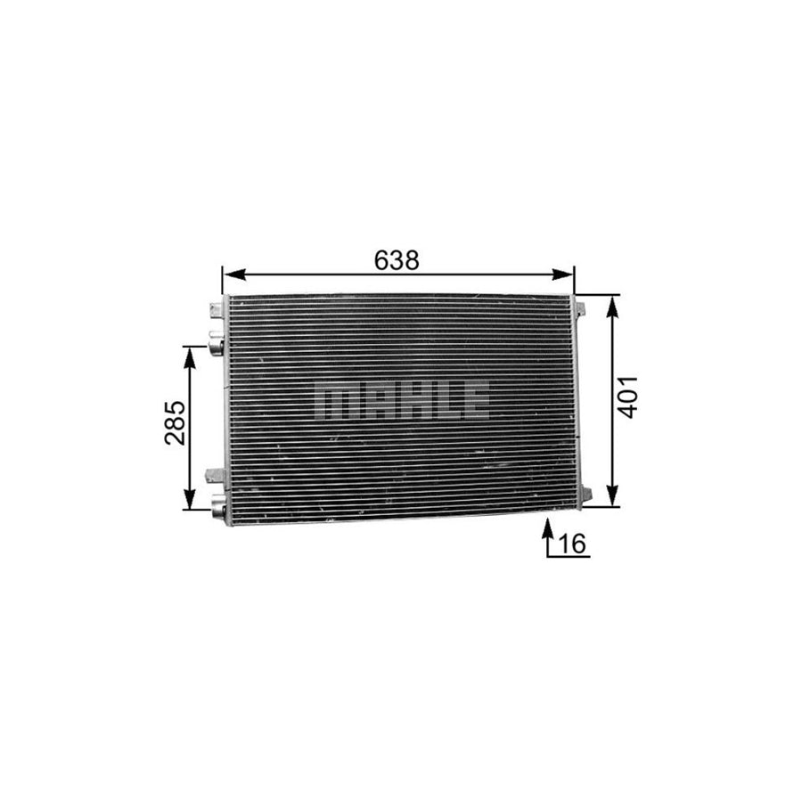 MAHLE ORIGINAL AC 360 001S Air conditioning condenser without dryer