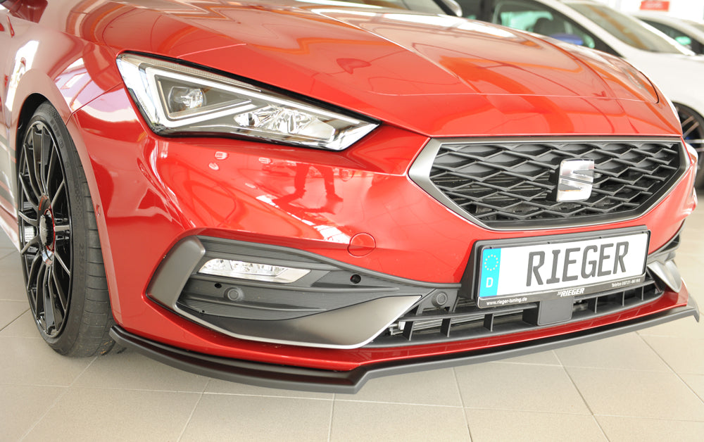 Rieger 00027050 SEAT Leon KL Front Splitter - Matte Black