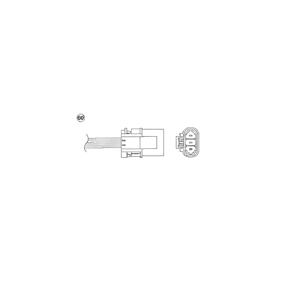NTK Lambda Sensor / O2 Sensor (NGK 0022) - OTD2F-1P2