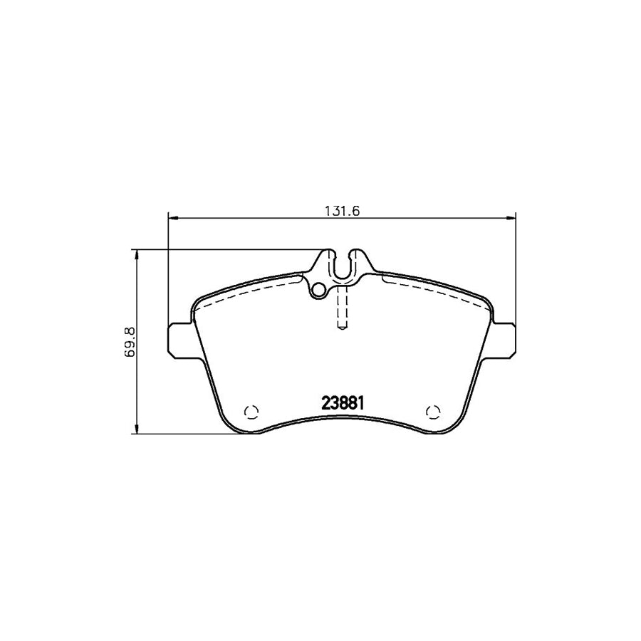 Hella 8DB 355 010 331 Brake Pad Set Prepared For Wear Indicator With Brake Caliper Screws With Accessories