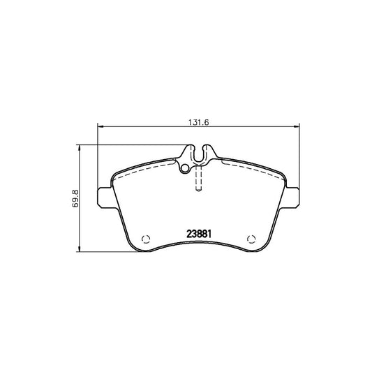 Hella 8DB 355 010 331 Brake Pad Set Prepared For Wear Indicator With Brake Caliper Screws With Accessories