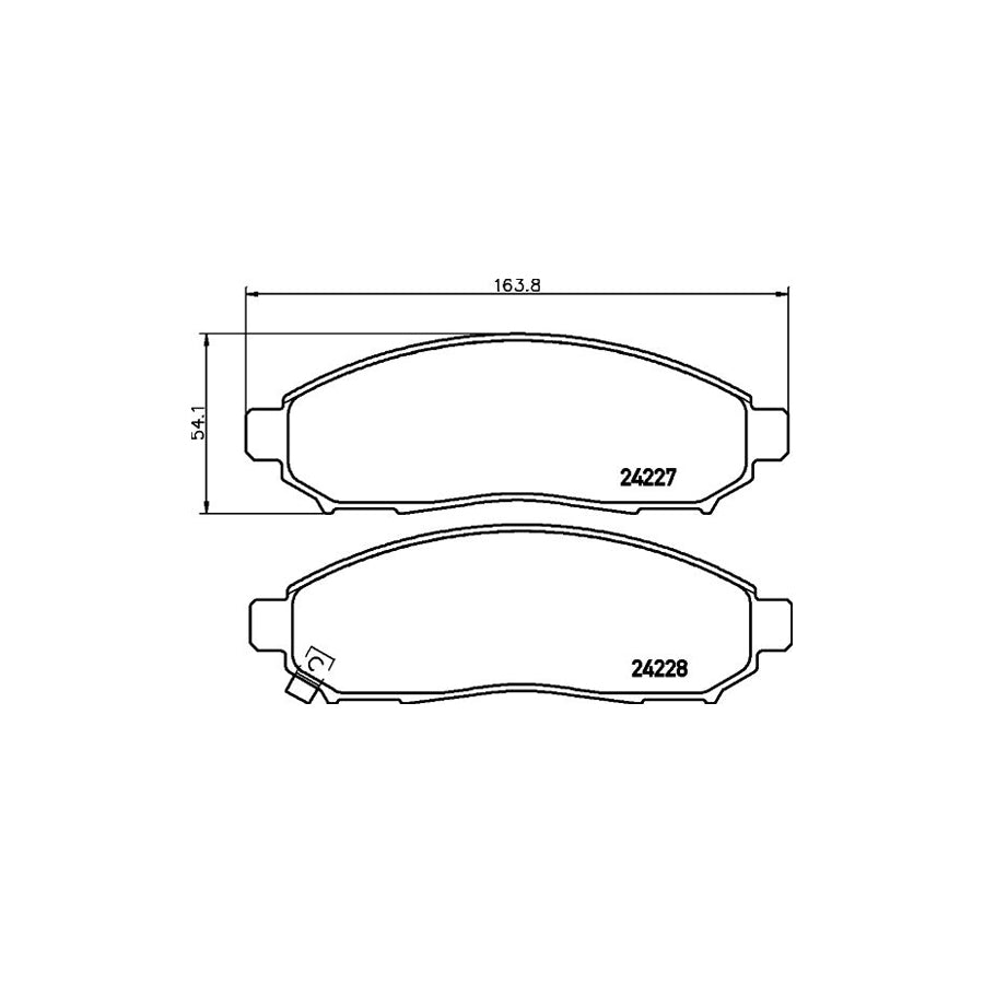 Hella 8DB 355 012 071 Brake Pad Set With Acoustic Wear Warning