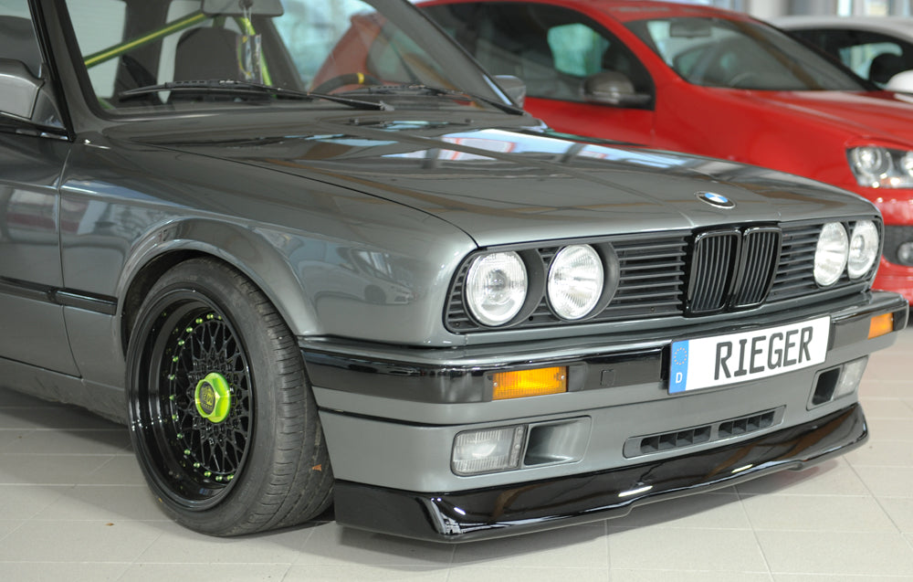 Rieger 00088270 BMW 3 Series E30 Front Splitter - Glossy Black
