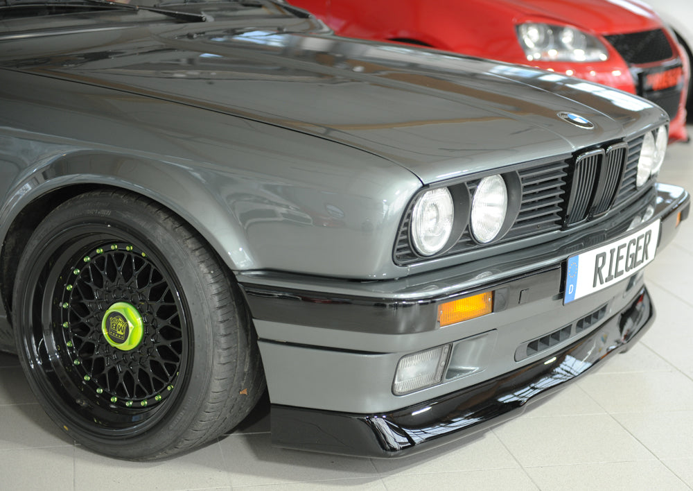 Rieger 00088270 BMW 3 Series E30 Front Splitter - Glossy Black