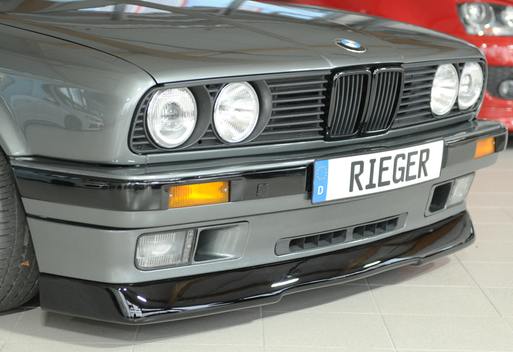 Rieger 00088270 BMW 3 Series E30 Front Splitter - Glossy Black