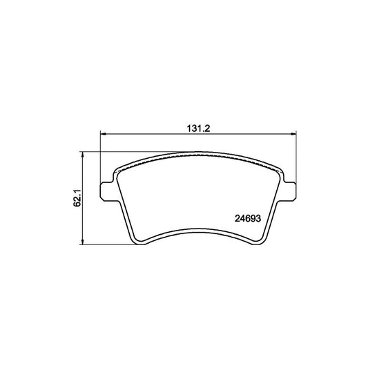 Hella 8DB 355 013 961 Brake Pad Set Not Prepared For Wear Indicator With Brake Caliper Screws With Accessories