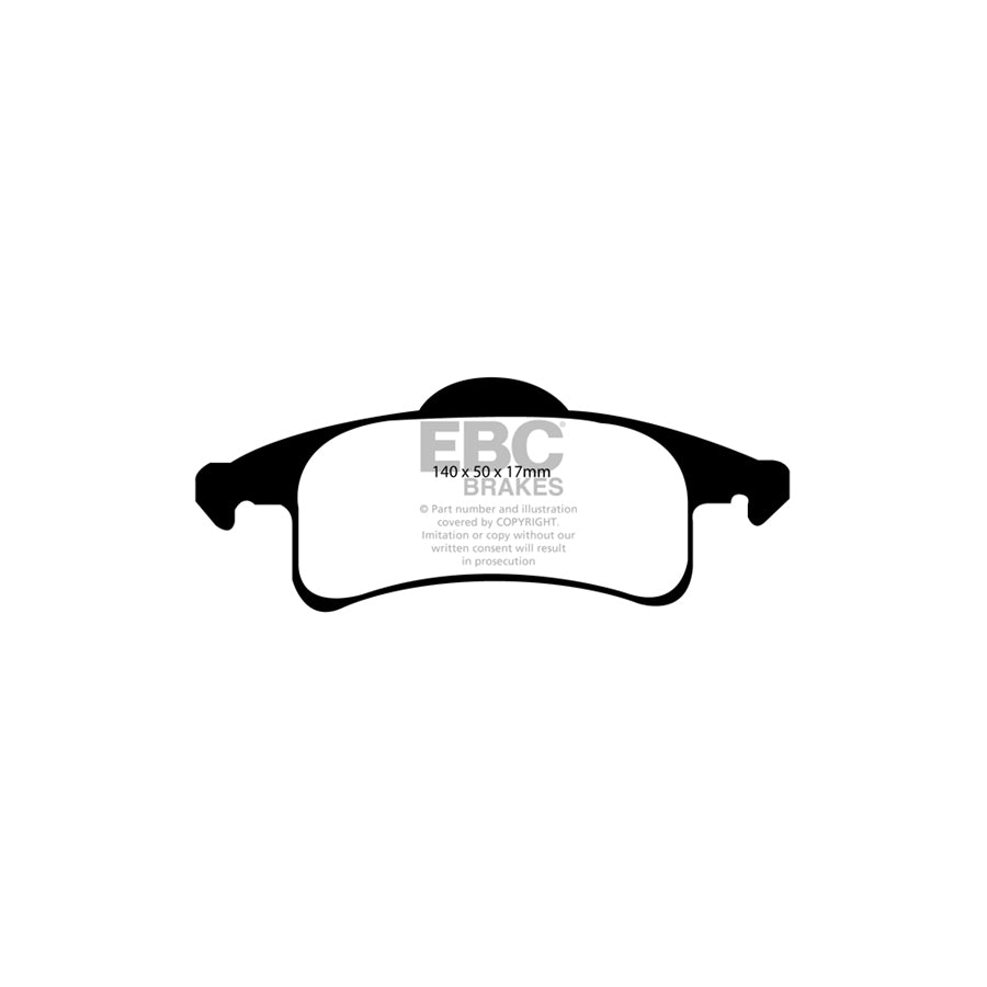 EBC PD11KR278 Jeep Grand Cherokee Greenstuff Rear Brake Pad & GD Disc Kit - ATE Caliper 2 | Duco Car Parts UK Car Parts