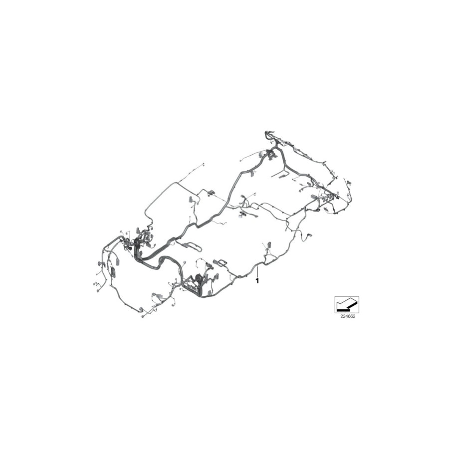 Genuine BMW 61112432186 F48 Main Wiring Harness, Duplicate (Inc. X1 25dX, X1 16d & X1 20d) | Duco Car Parts UK Car Parts