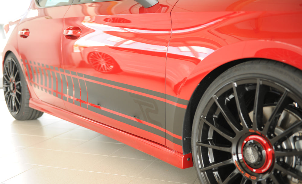 Rieger 00027052 Seat Leon KL Right Side Skirt - Matte Black