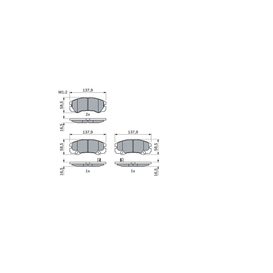 Bosch 0986424760 Brake Pad Set With Integrated Wear Sensor BP466