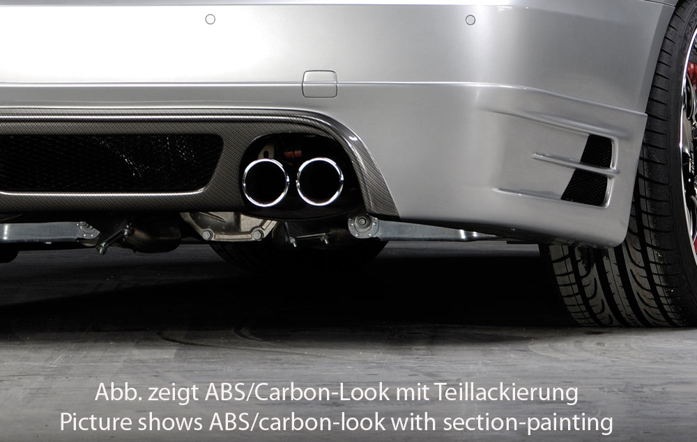 Rieger 00099578 BMW 3 Series E90 E91 Rear Diffuser for Twin Tailpipe Left & Right - Carbon-Look