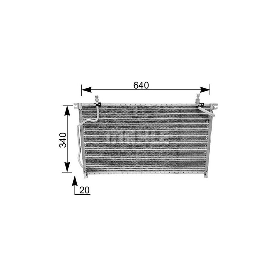 MAHLE ORIGINAL AC 185 000S Air conditioning condenser without dryer