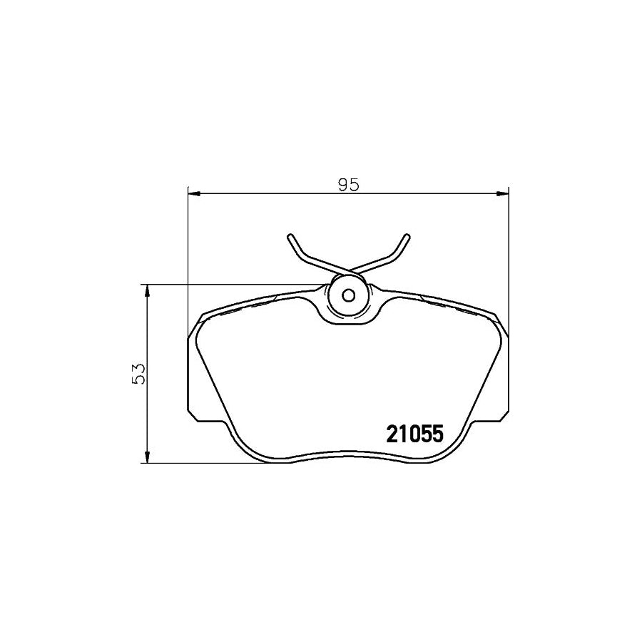 Hella 8DB 355 006 181 Brake Pad Set Suitable For Mercedes Benz 190 W201 Prepared For Wear Indicator With Brake Caliper Screws
