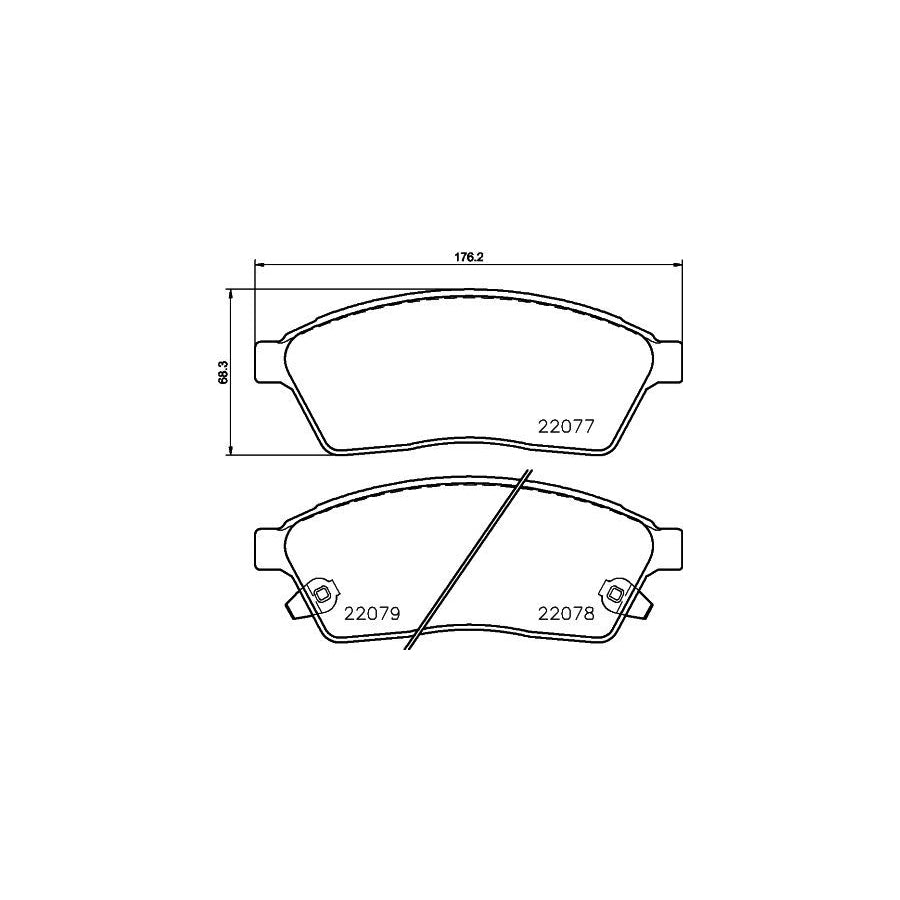 Hella 8DB 355 021 601 Brake Pad Set With Acoustic Wear Warning With Accessories