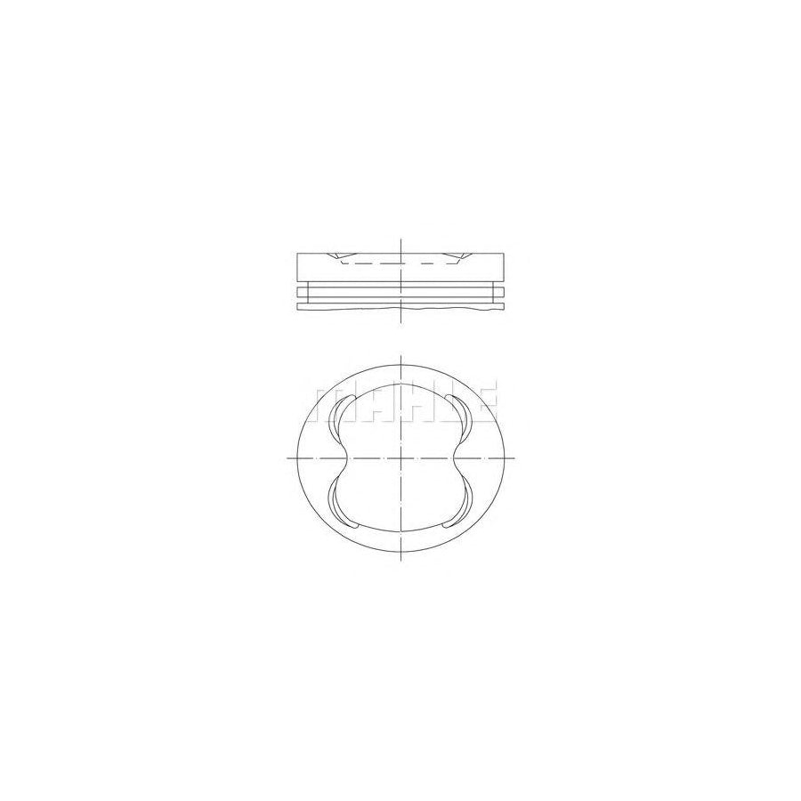 MAHLE ORIGINAL 607 45 02 Piston 87 mm, with piston rings