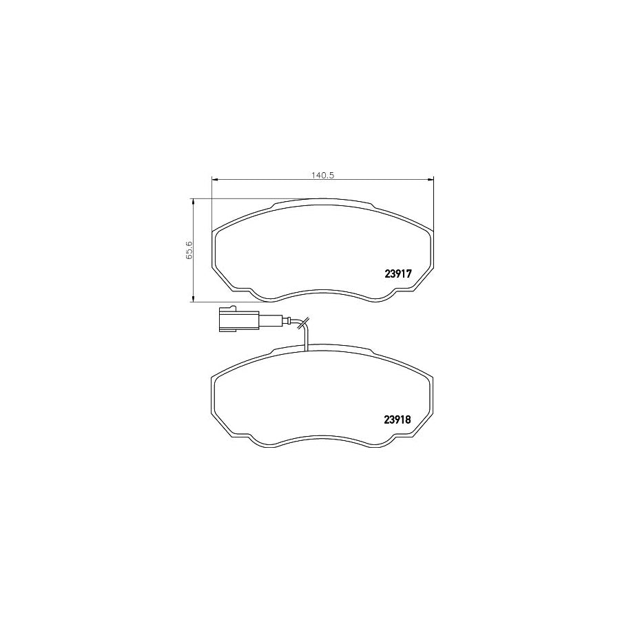 Hella 8DB 355 010 391 Brake Pad Set With Integrated Wear Warning Contact With Brake Caliper Screws With Accessories