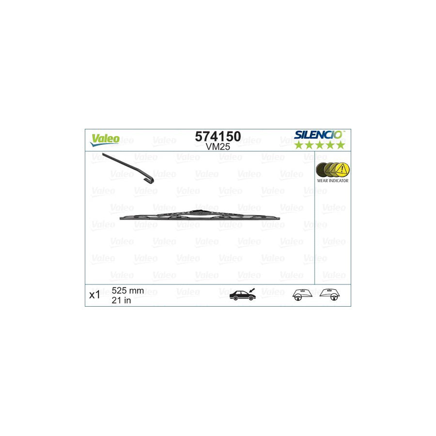 Valeo Silencio 574150 Wiper Blade | Duco Car Parts UK Car Parts