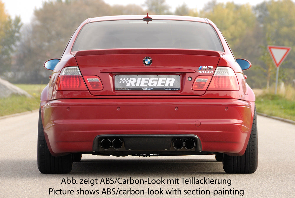 Rieger 00099577 BMW 3 Series E46 M3 Rear Diffuser - Carbon-Look