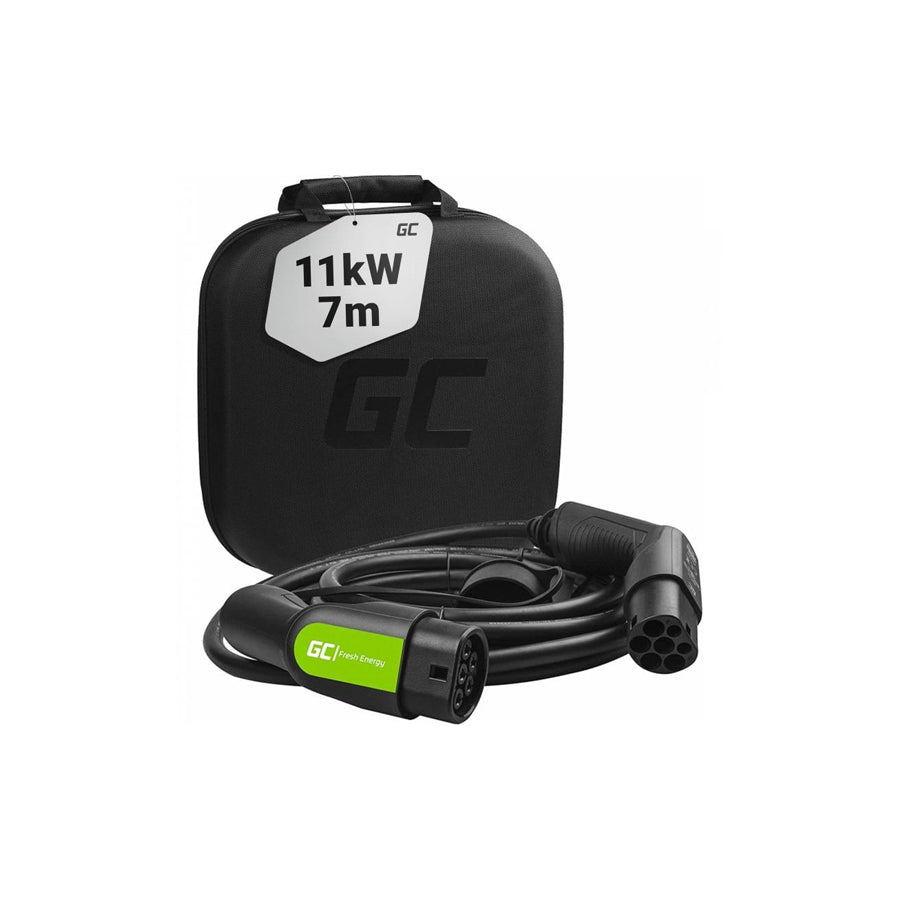 Green Cell EV12 Charging cable Charging coupler type 2, Charging plug type 2, 16A, 11kW, 7m, Phases 3, IP55