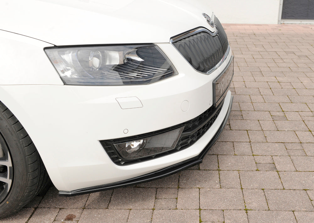 Rieger 00088107 Skoda 5E Octavia Front Splitter - Glossy Black
