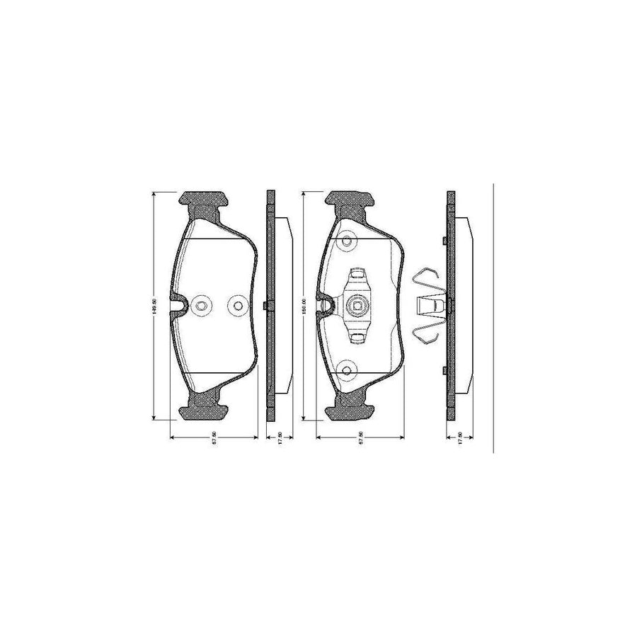 Bosch 0986Tb2668 Brake Pad Set Excl Wear Warning Contact