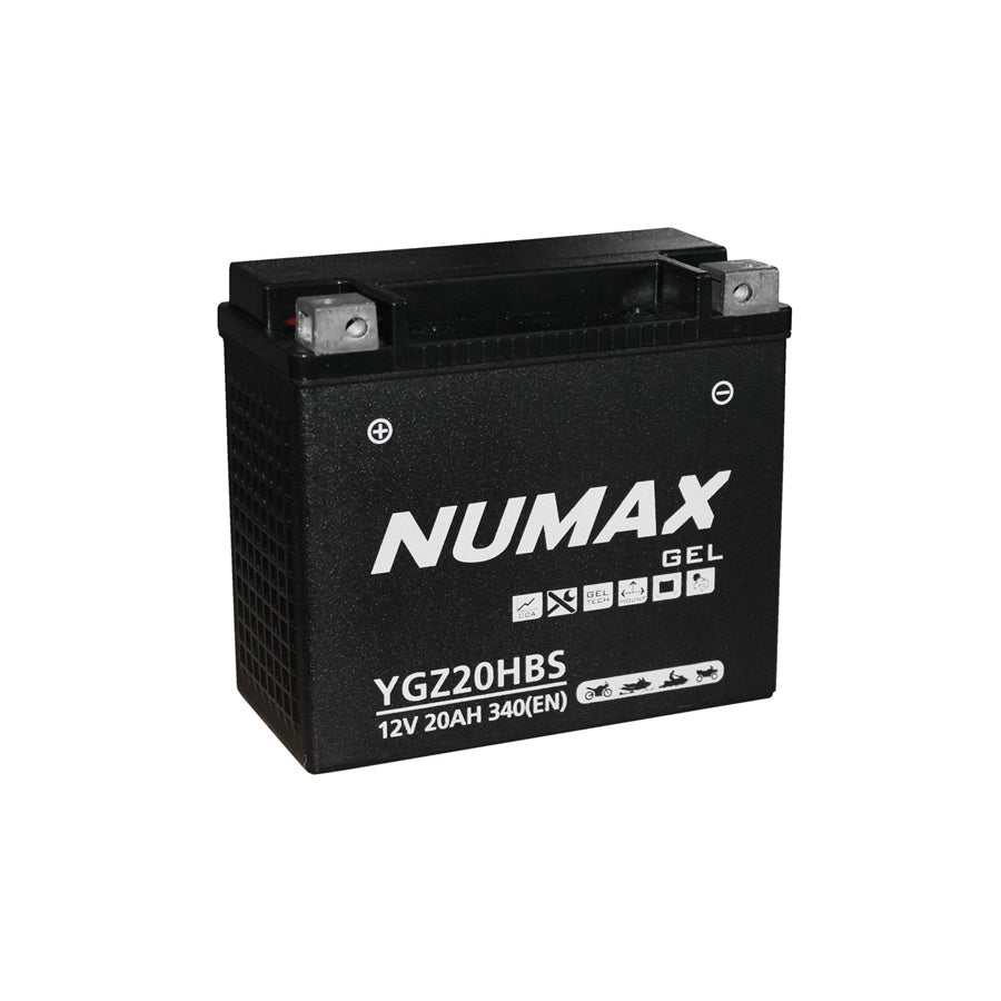 Numax YGZ20HBS Gel Motorcycle Battery 12V 20Ah YGZ20H-BS