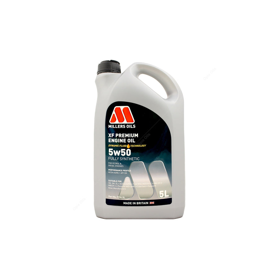 Millers Oils XF Premium 5W-50 Fully Synthetic Engine Oil 5l