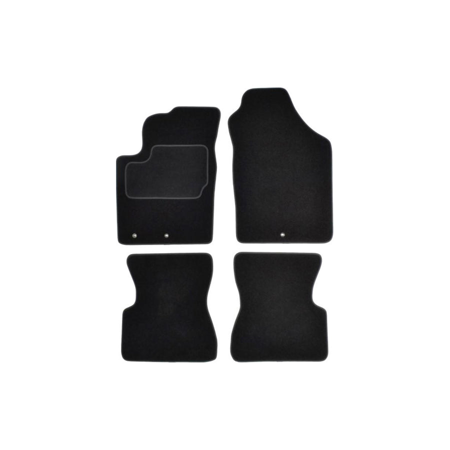 MAMMOOTH Tailored A041 KIA135 PRM 01 Floor mat set for KIA Picanto I (SA) Textile, Front and Rear, Quantity: 4, Black