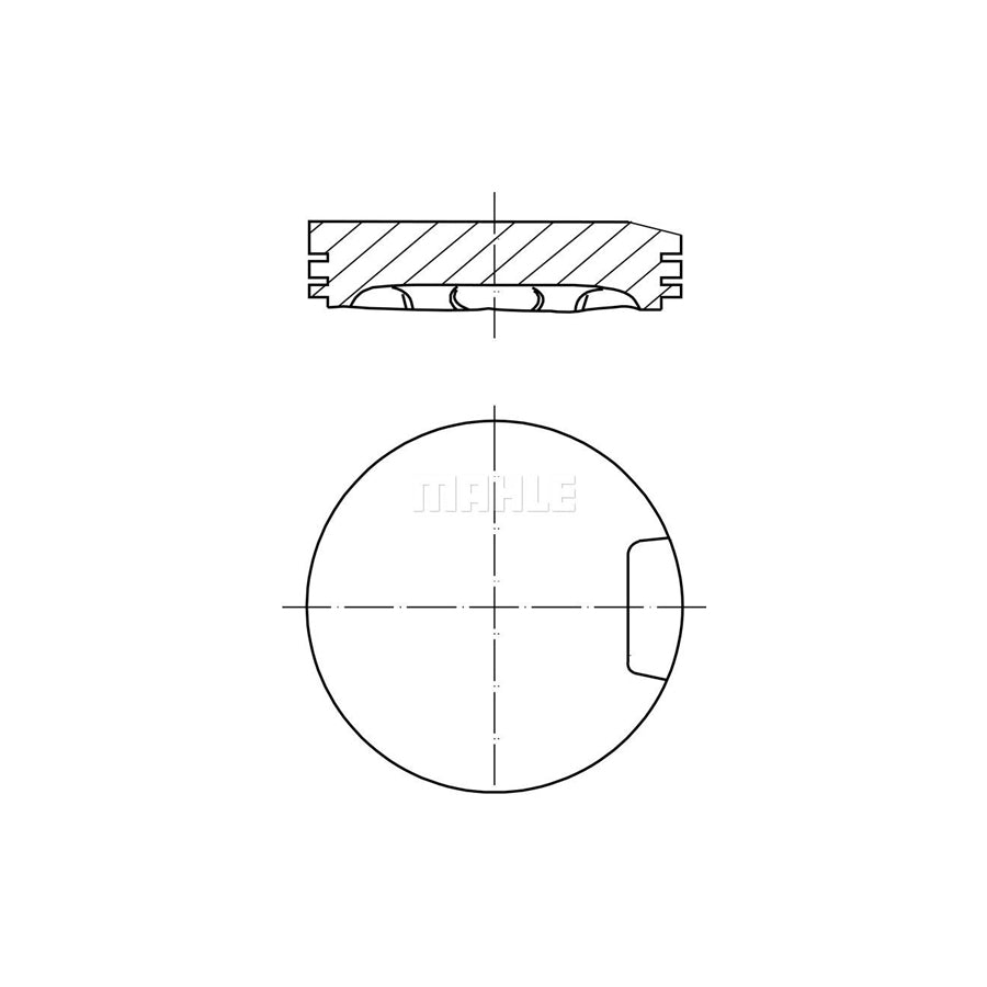 MAHLE ORIGINAL 033 13 02 Piston 81,51 mm, without cooling duct