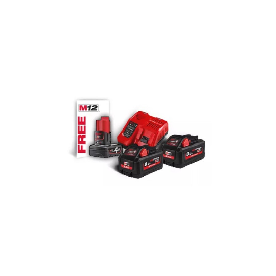 MILWAUKEE M18 4933471073 Battery Charger 18V, 2 x 8.0Ah