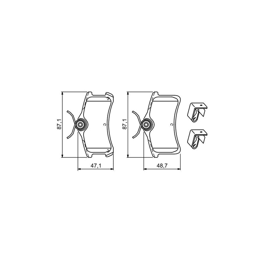 Bosch 0986494274 Brake Pad Set With Acoustic Wear Warning BP1186