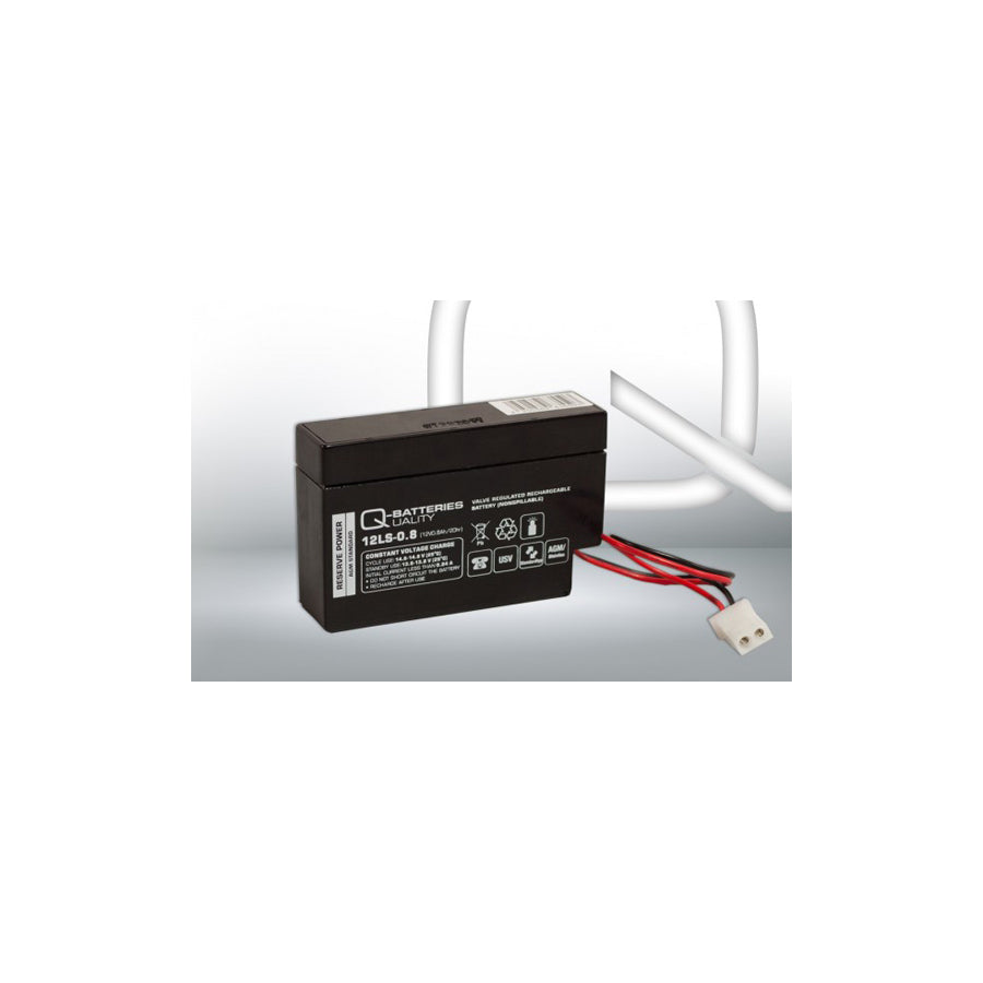 Q-Batteries 12LS0.8 12V 0,8Ah AGM leadfleece battery with AMPplug