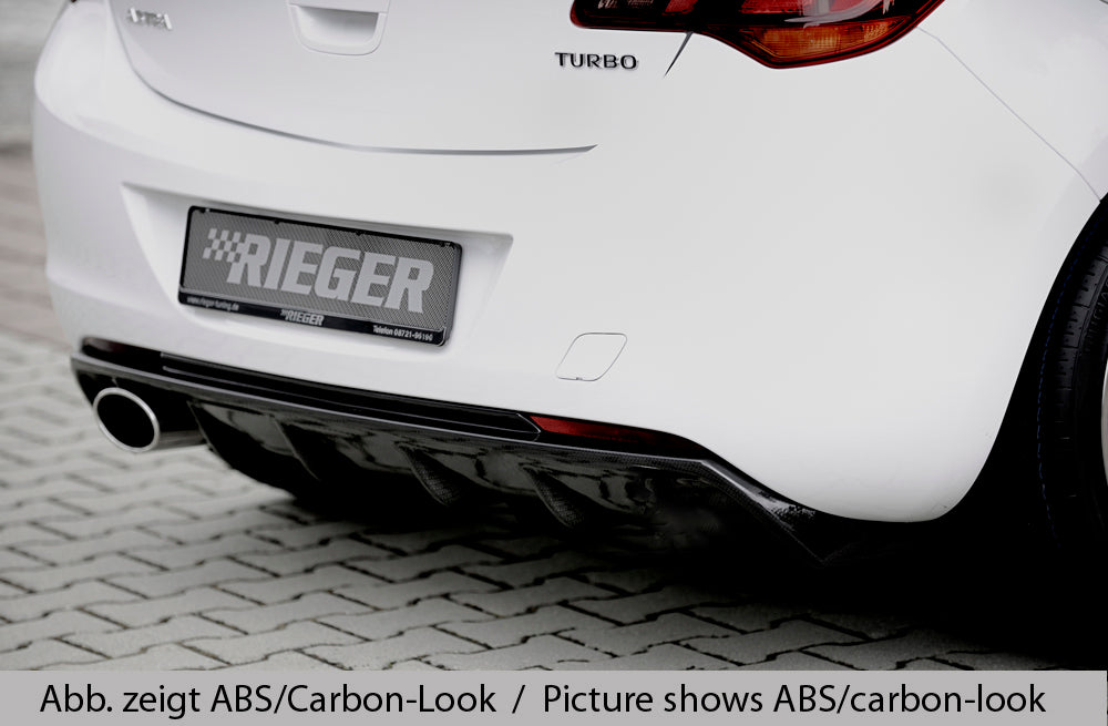 Rieger 00088113 Opel Astra J Rear Diffuser for Sport Tailpipe Left - Glossy Black