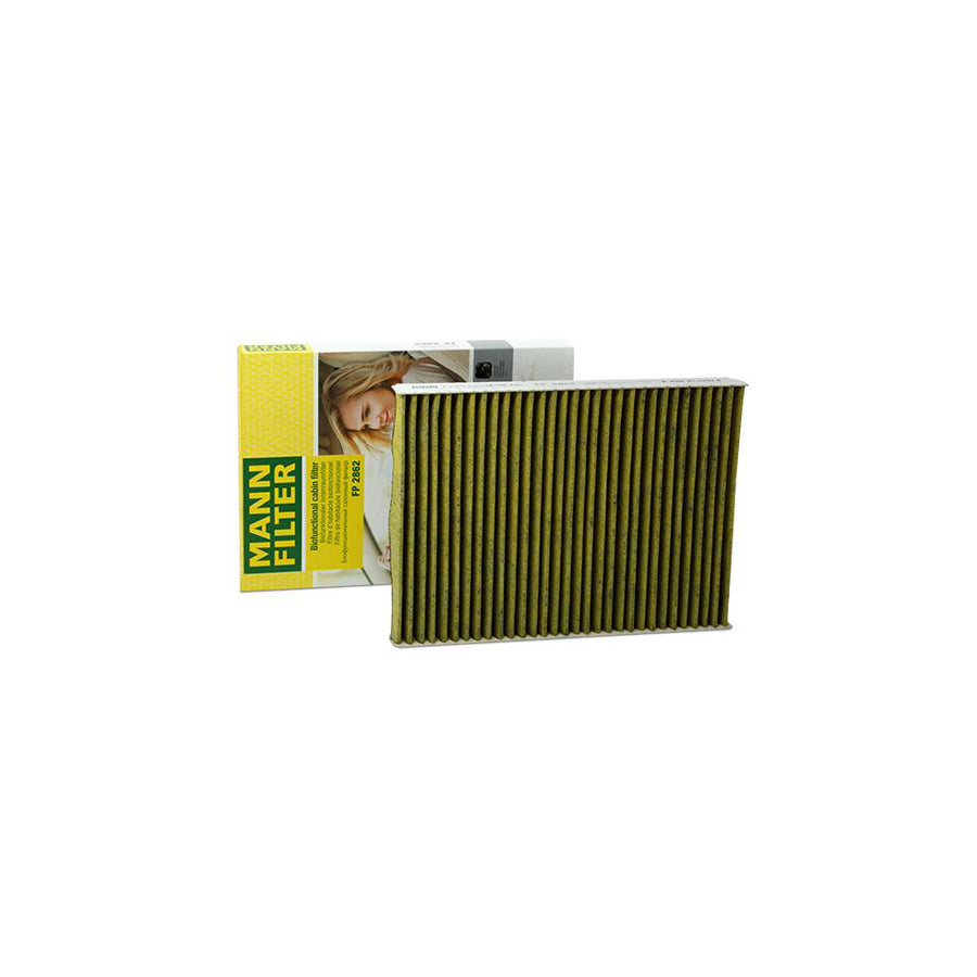 MANN-FILTER FP 2862 Pollen filter Activated Carbon Filter, Activated Carbon Filter with polyphenol, Particulate filter (PM 2.5), with antibacterial action, with fungicidal effect, FreciousPlus