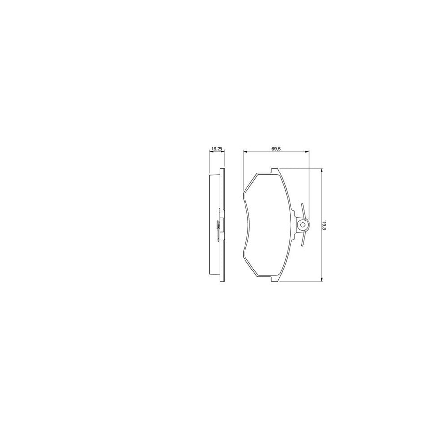 Bosch 0986466698 Brake Pad Set BP692