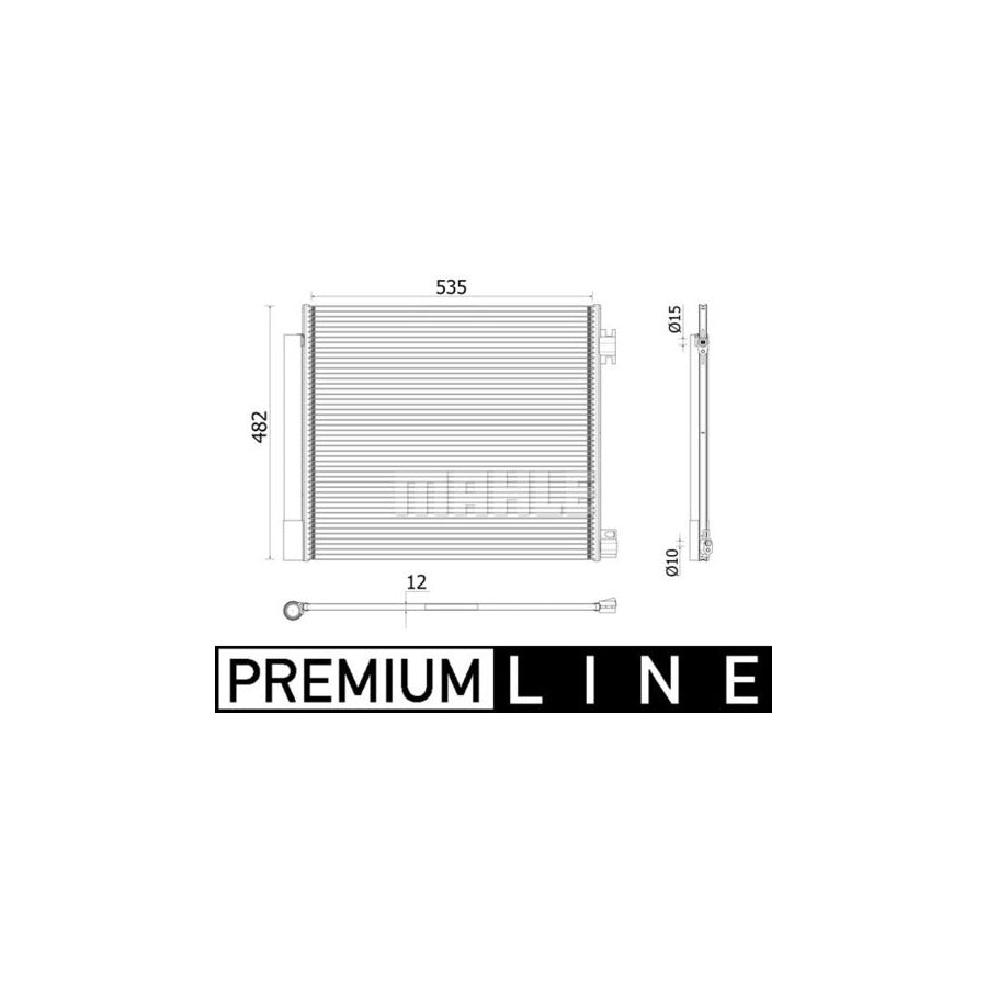 MAHLE ORIGINAL AC 944 000P Air conditioning condenser with dryer